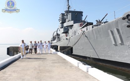 <p><strong>PH NAVY'S OLDEST WARSHIP RETIRED. </strong>The BRP Rajah Humabon is one of the last World War-II era vessels which was formally decommissioned by the Philippine Navy in Sangley Point, Cavite on March 15, 2018. <em>(Photo courtesy: Naval Public Affairs Office)</em></p>